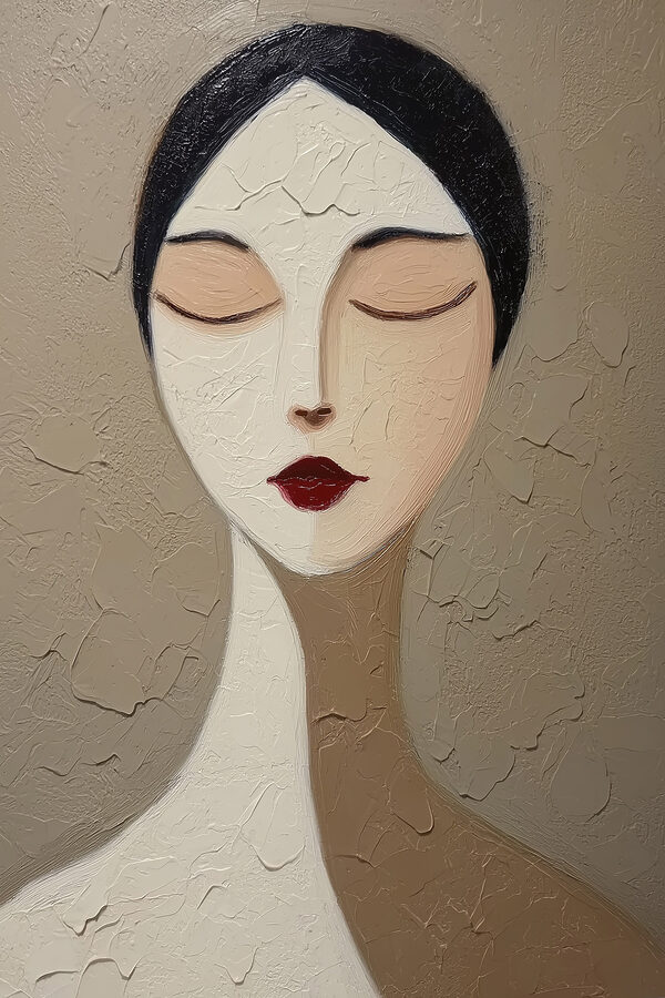 Calm beauty in serene expression