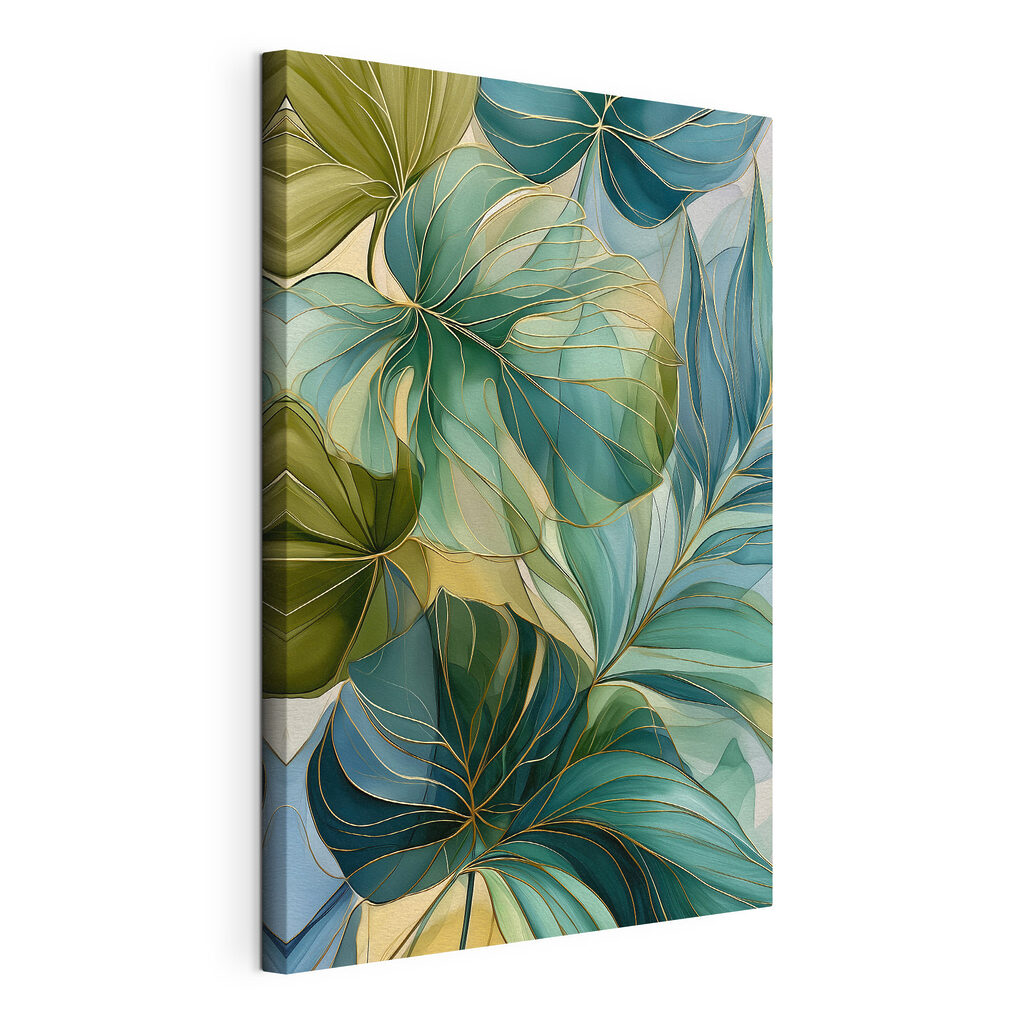 Lush leaves in calming colors