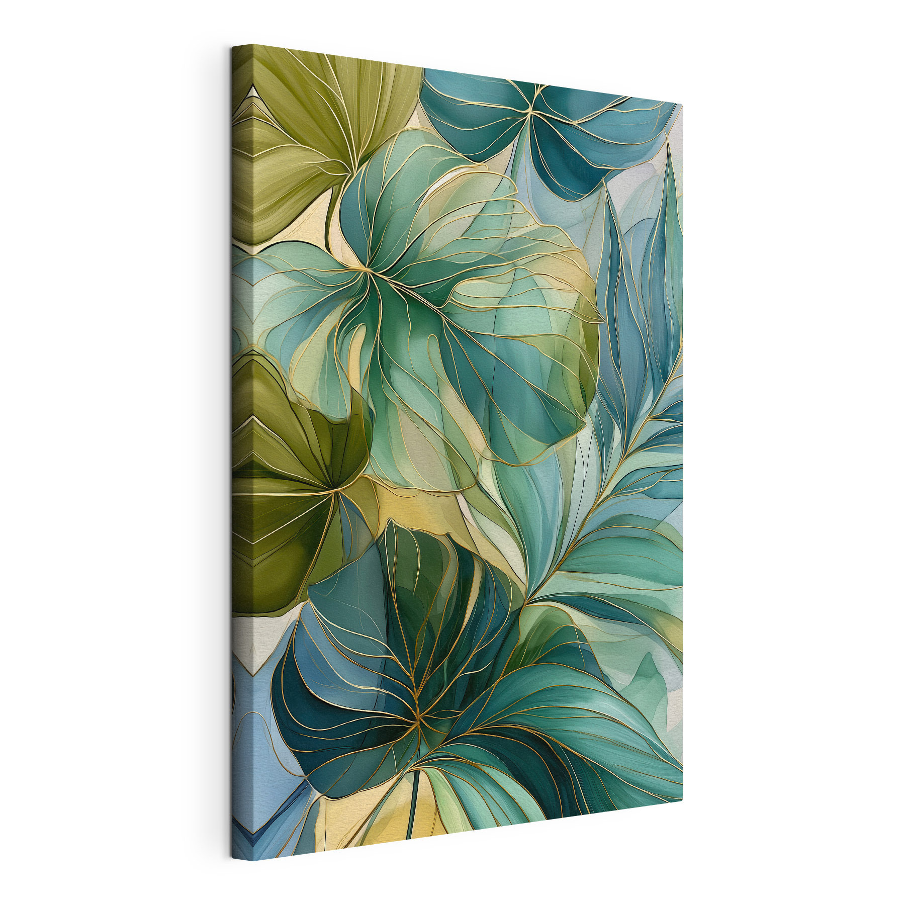 Lush leaves in calming colors