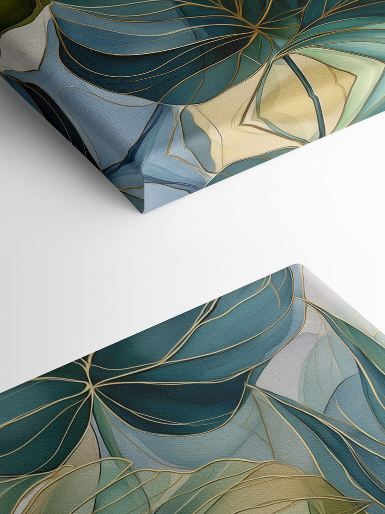 Lush leaves in calming colors