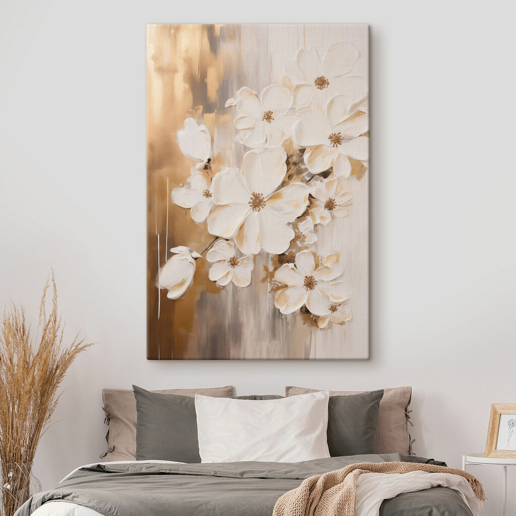 Painting of white flowers