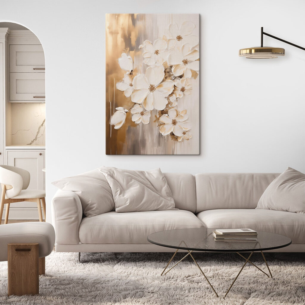 Painting of white flowers