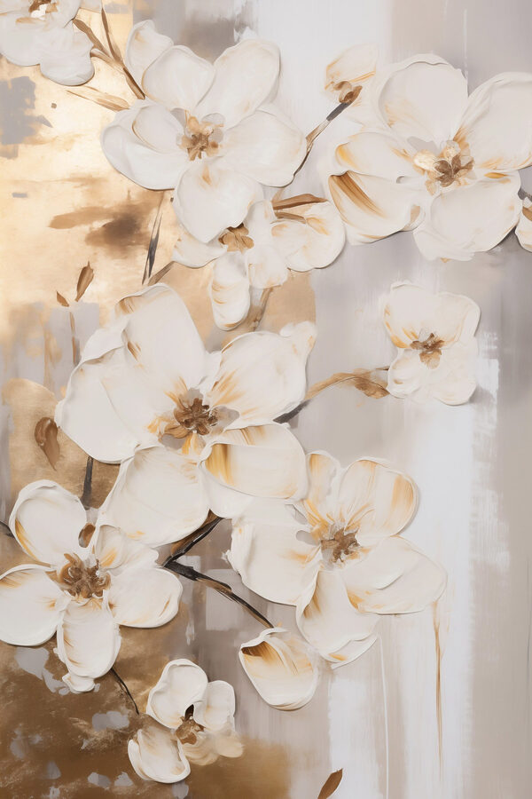 Painting of flowers on a wall