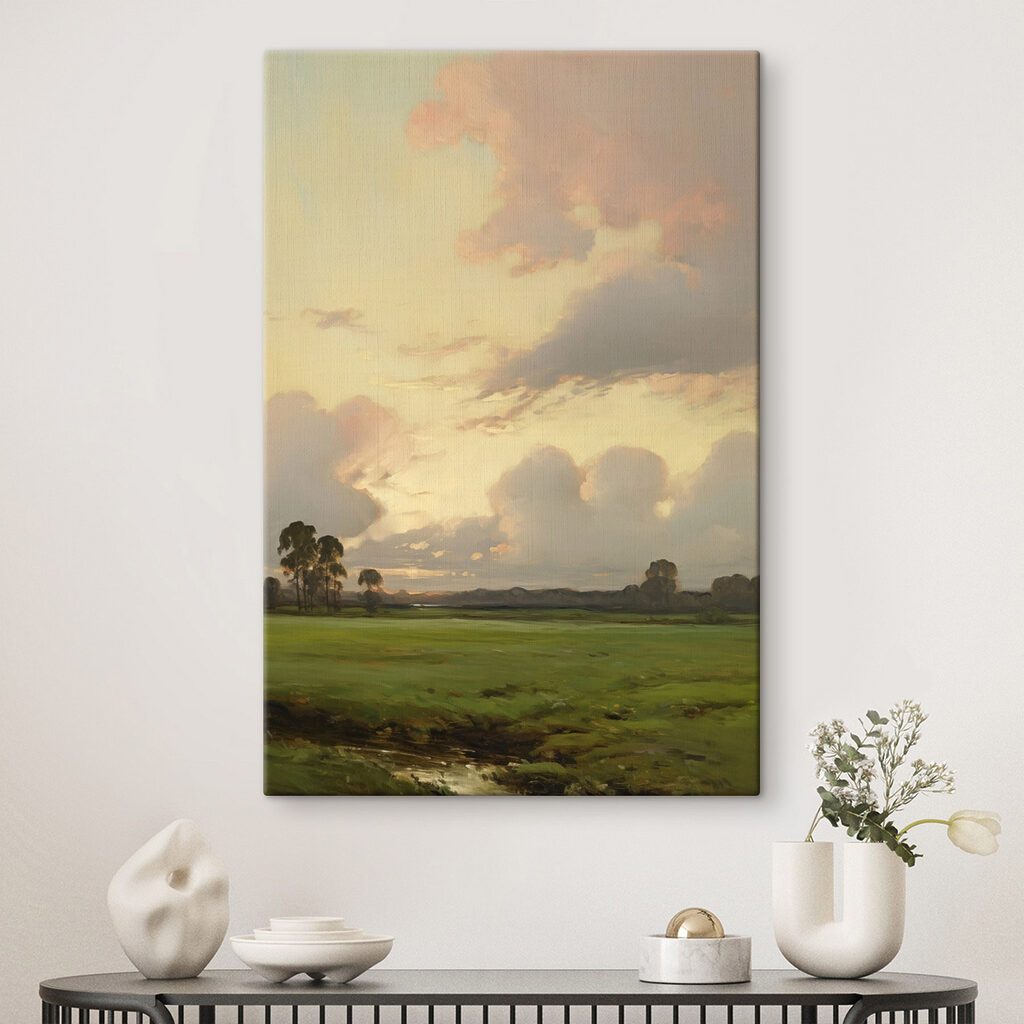Landscape with trees and clouds Landscape with trees and clouds