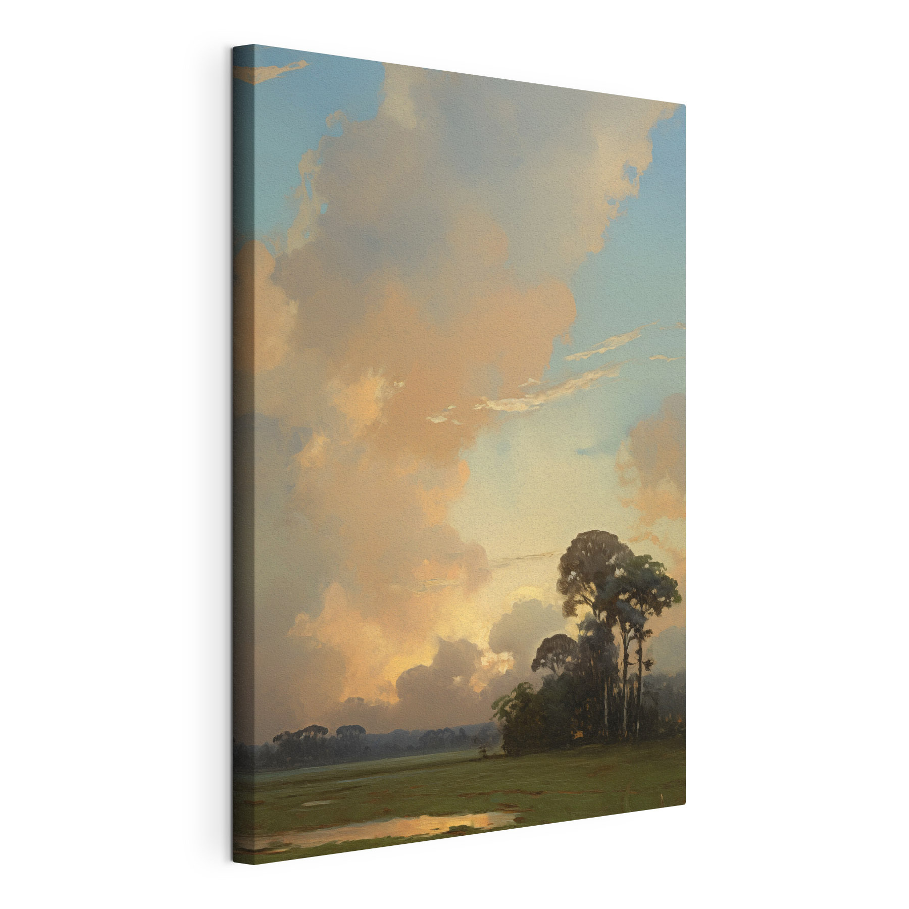 Group of trees and clouds