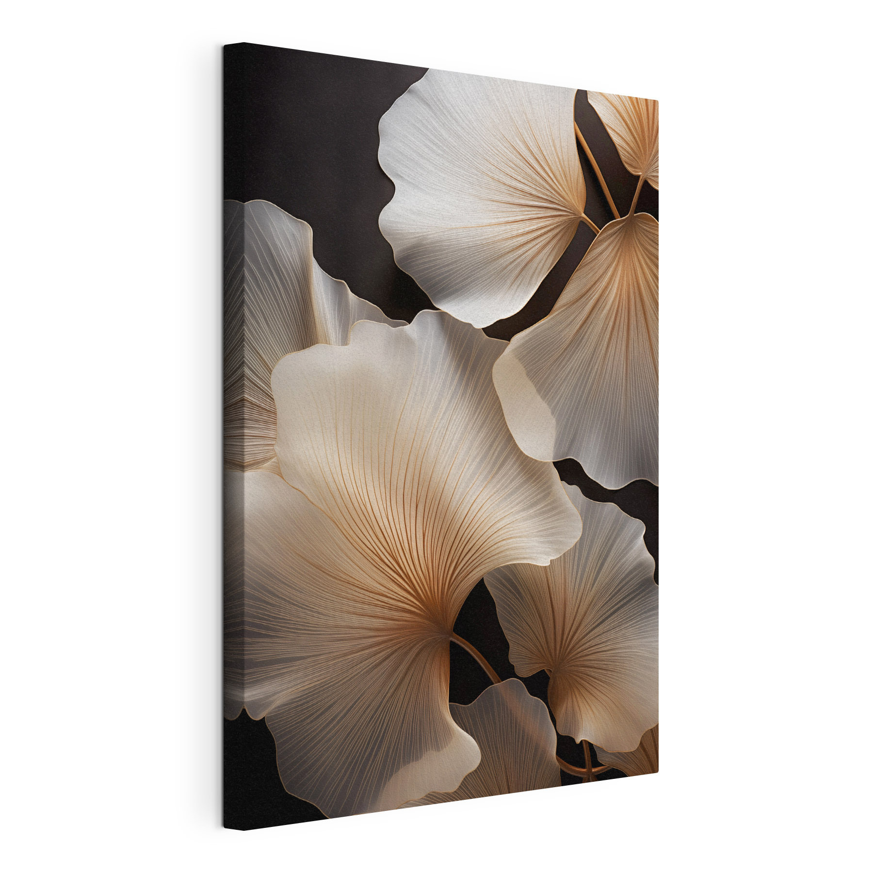 Delicate leaves in soft hues
