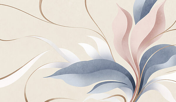 - Graceful flowing abstract design