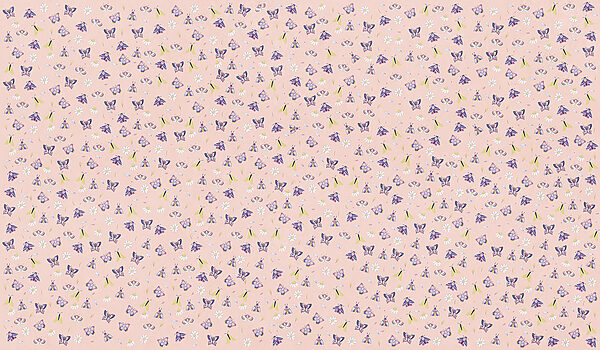 Pattern of butterflies and flowers