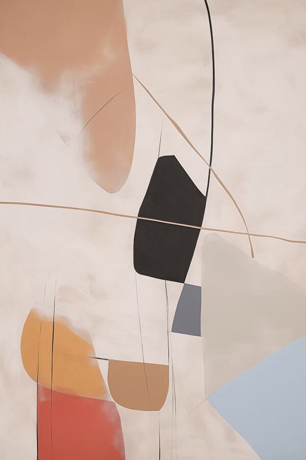 Abstract shapes in soft colors