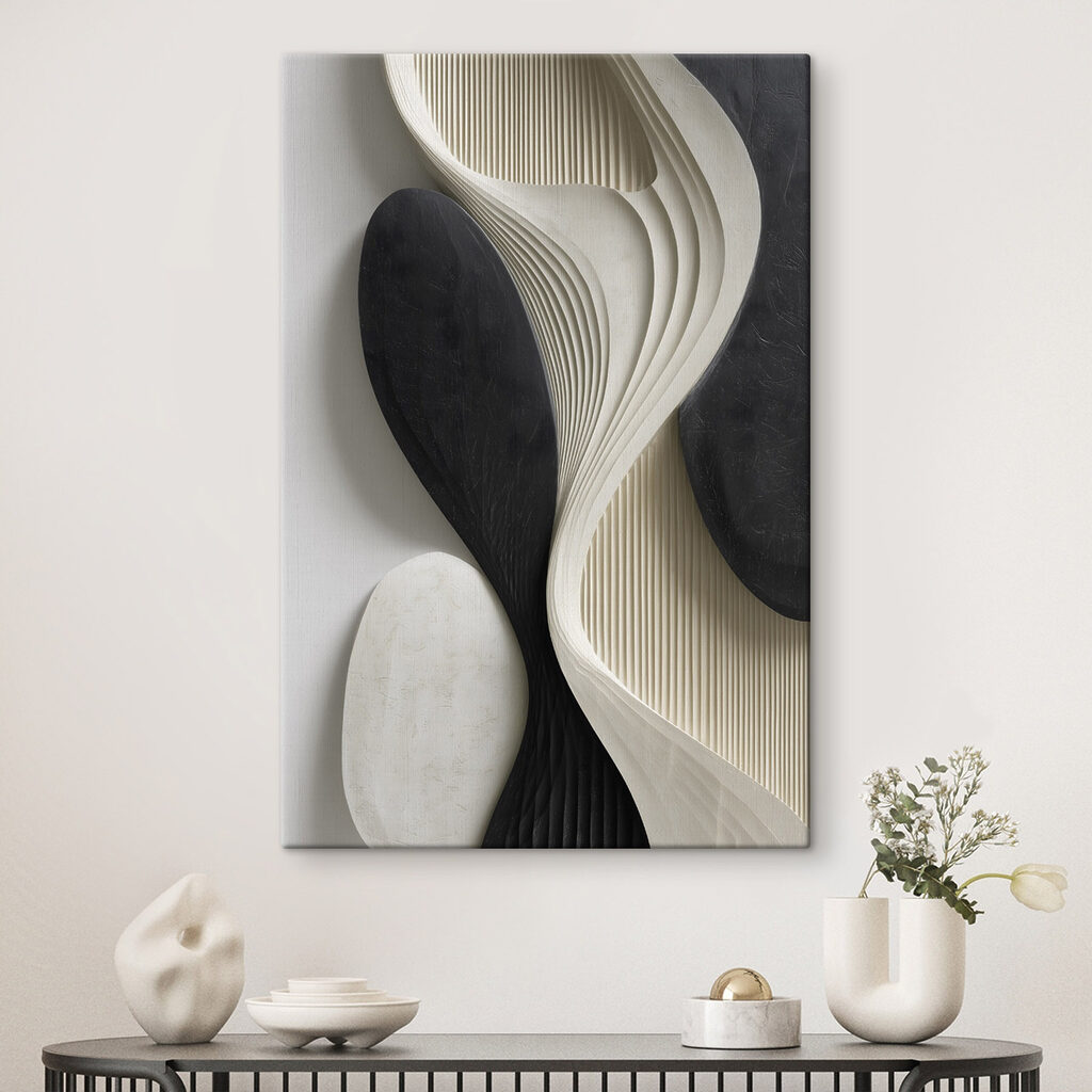 Black and white sculpture