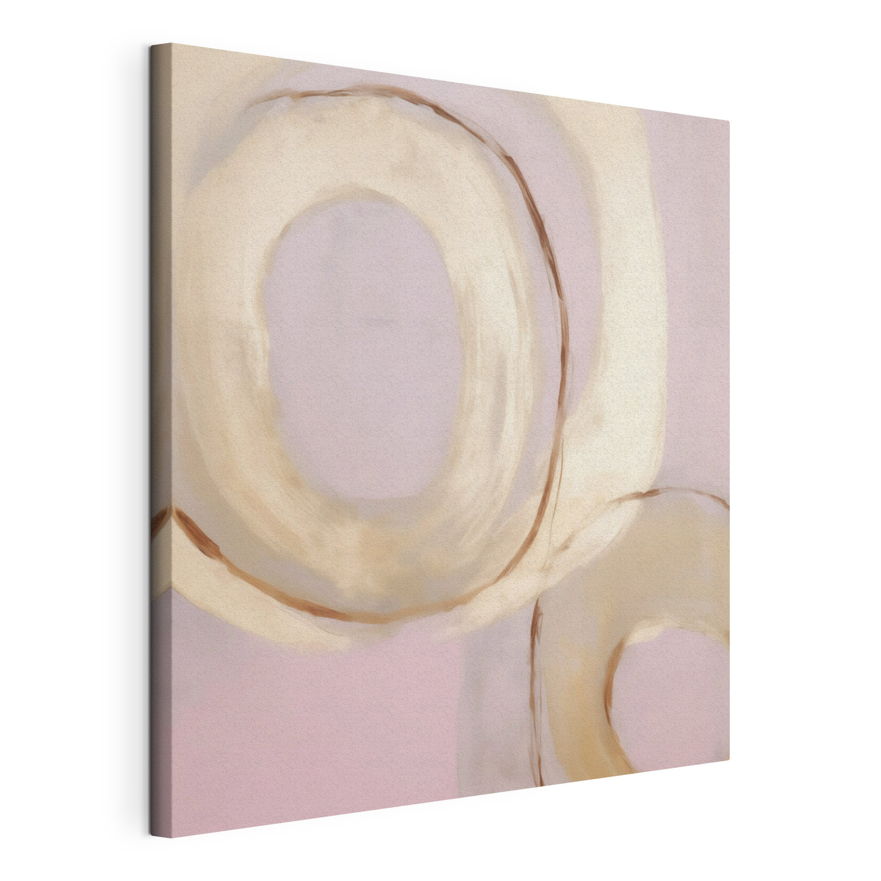 Painting of circles on a pink background Painting of circles on a pink background