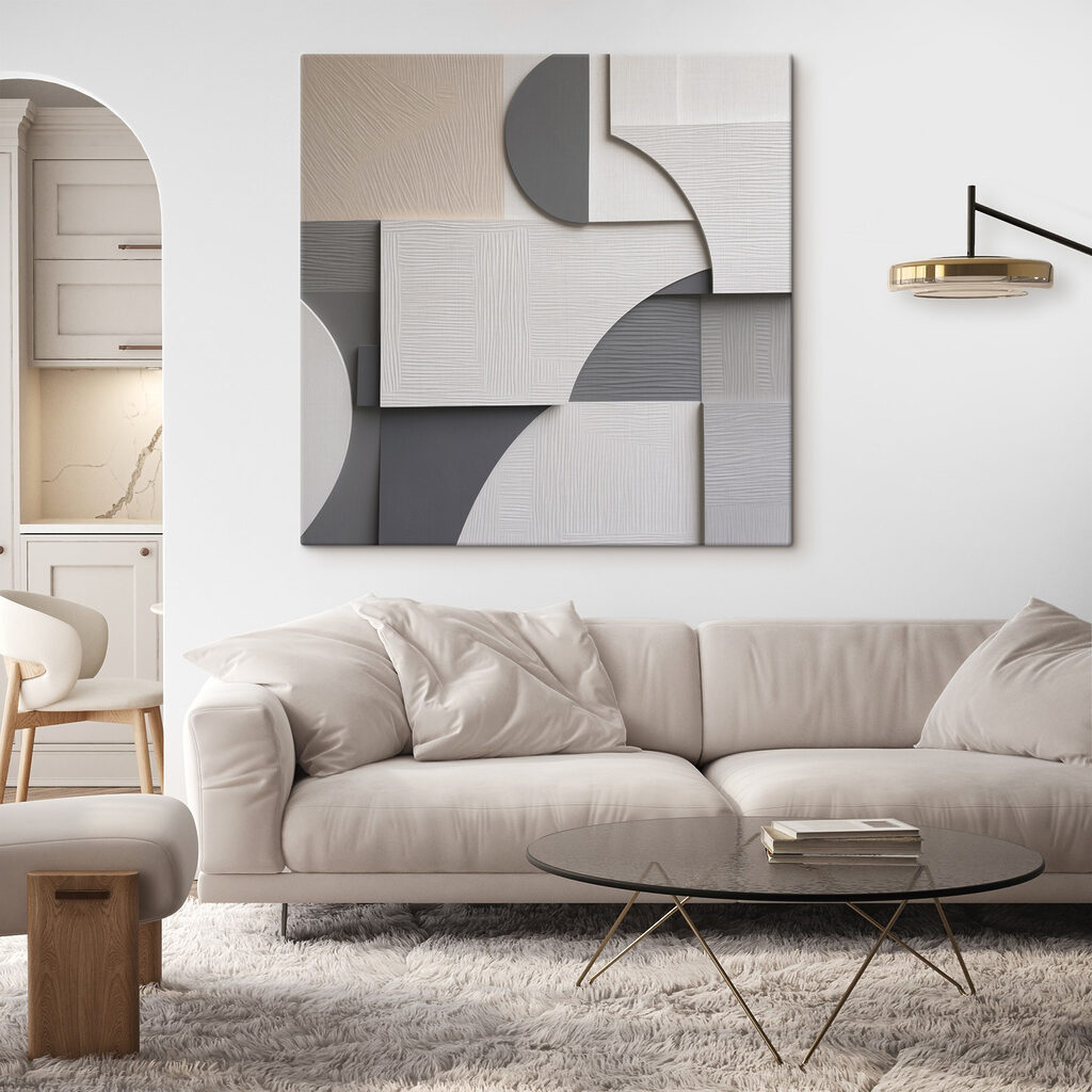 Wall with different shapes and colors