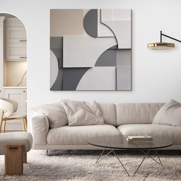 Wall with different shapes and colors