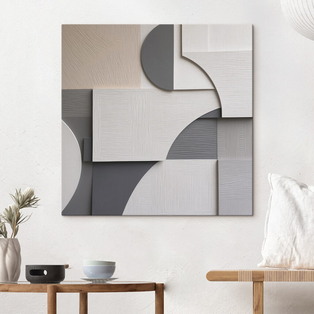 Wall with different shapes and colors
