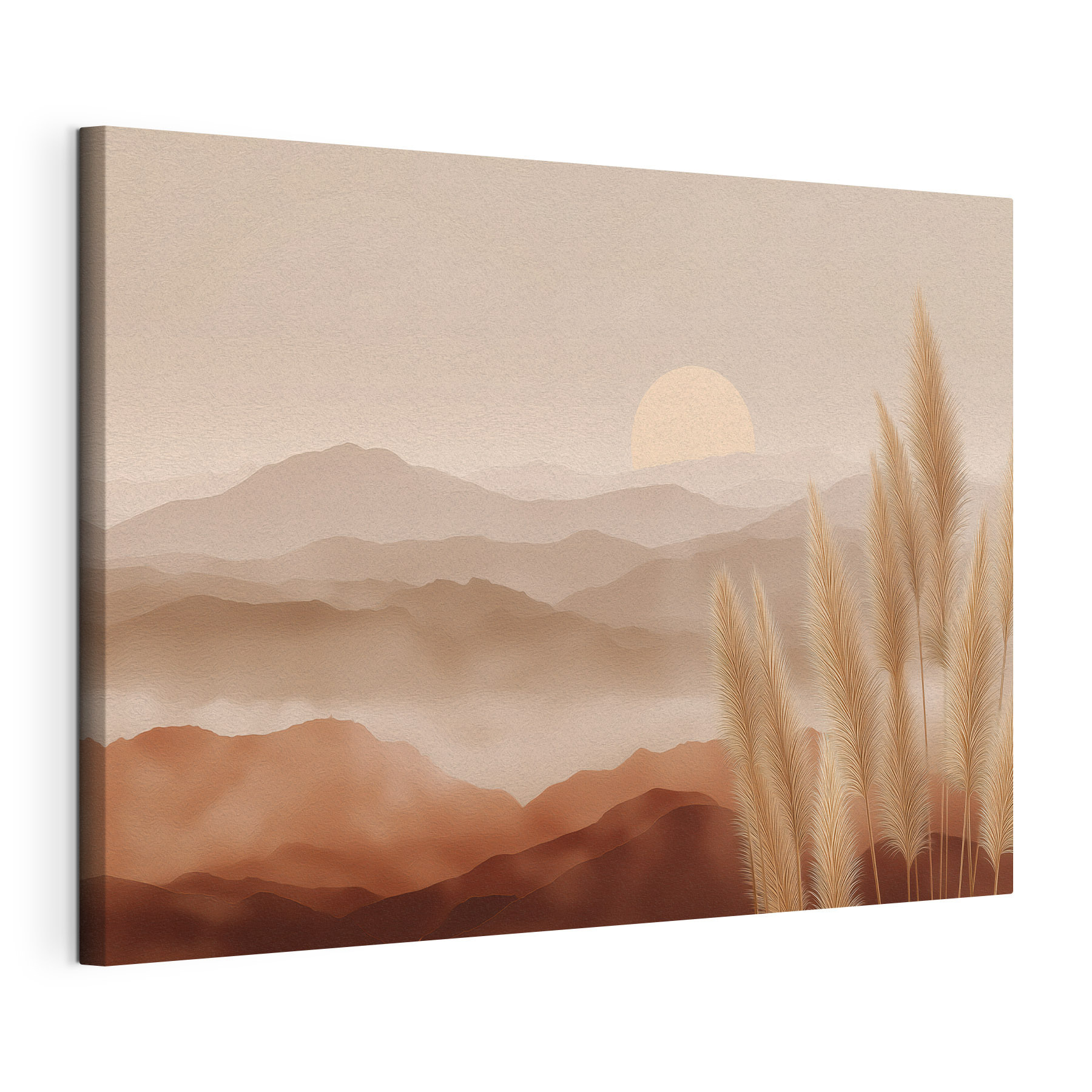 Landscape with mountains and grass Landscape with mountains and grass
