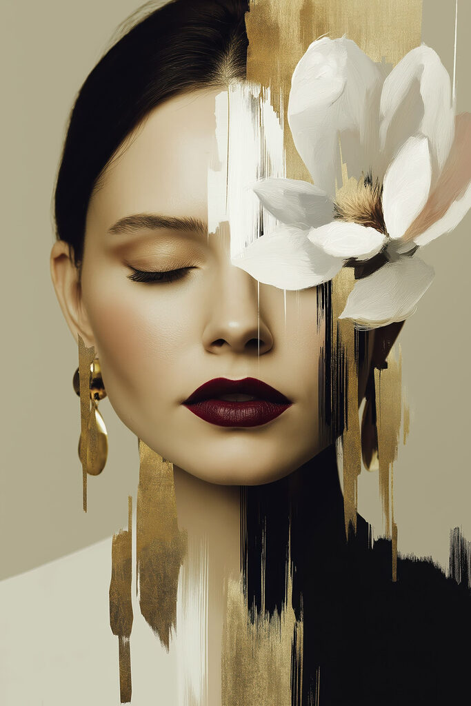 Ethereal beauty with artistic flair