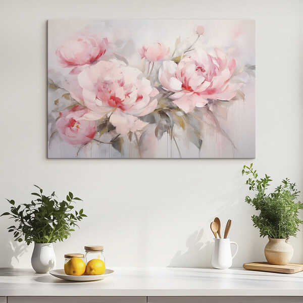 Painting of pink flowers