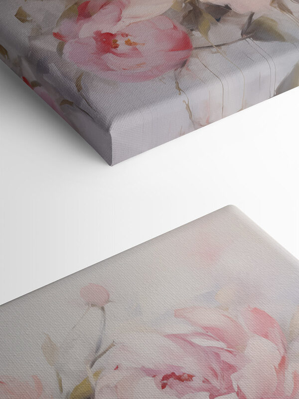 Painting of pink flowers