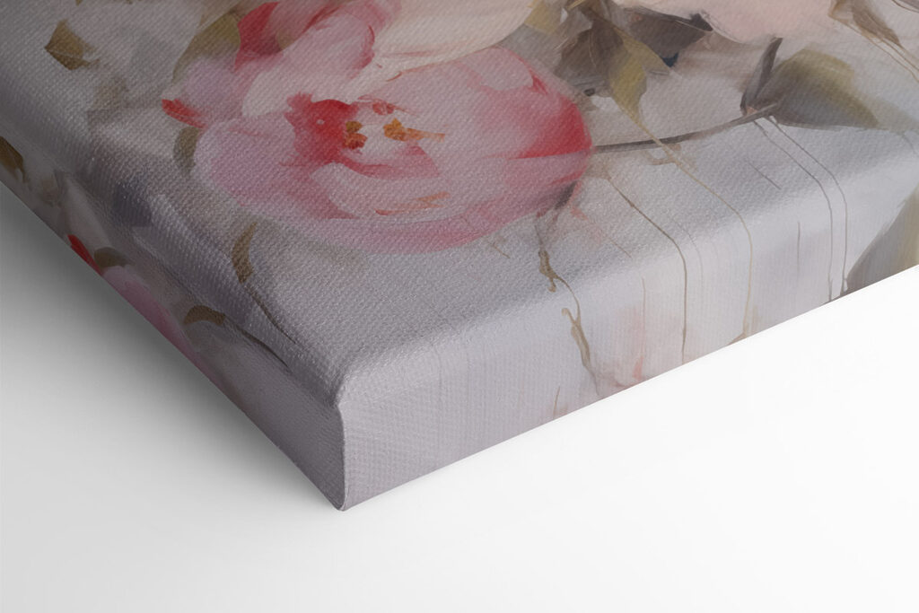 Painting of pink flowers