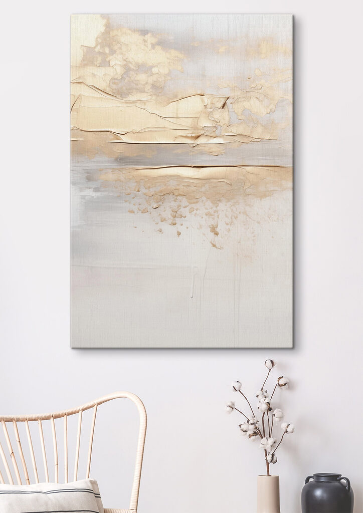 White wall with brown paint