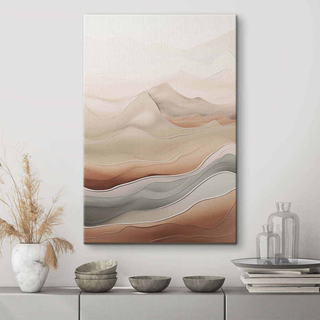Serene waves of soft earth tones