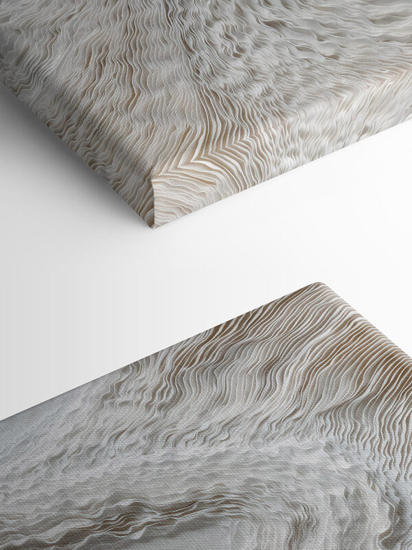 White surface with wavy lines White surface with wavy lines