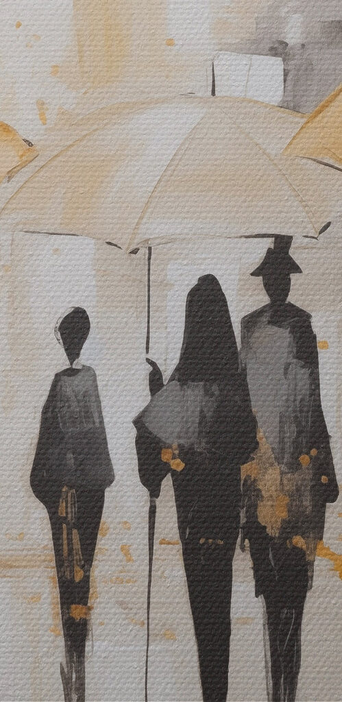 Group of people holding umbrellas