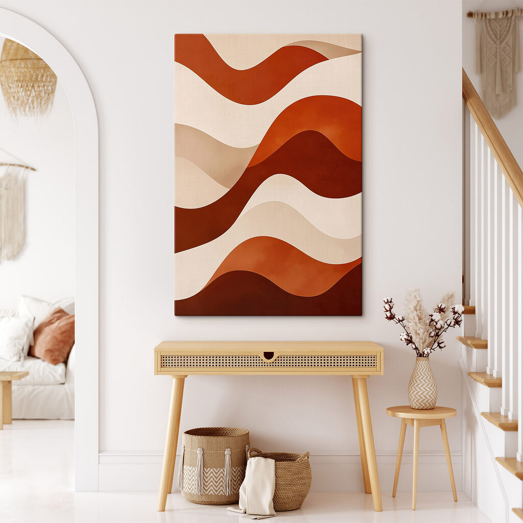 Brown and white wavy pattern Brown and white wavy pattern