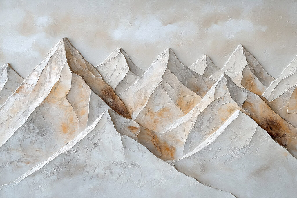 White and brown mountain range White and brown mountain range