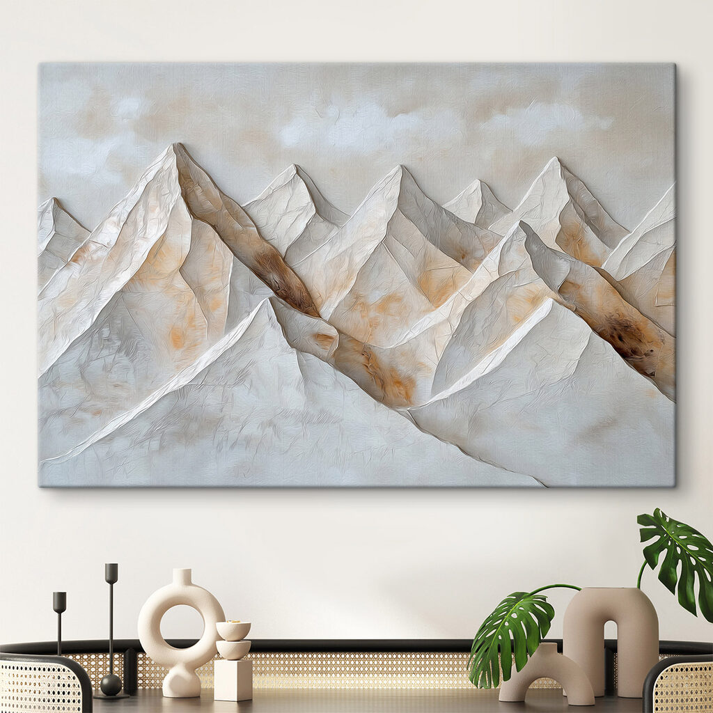 White and brown mountain range White and brown mountain range
