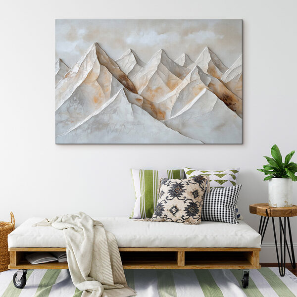White and brown mountain range White and brown mountain range
