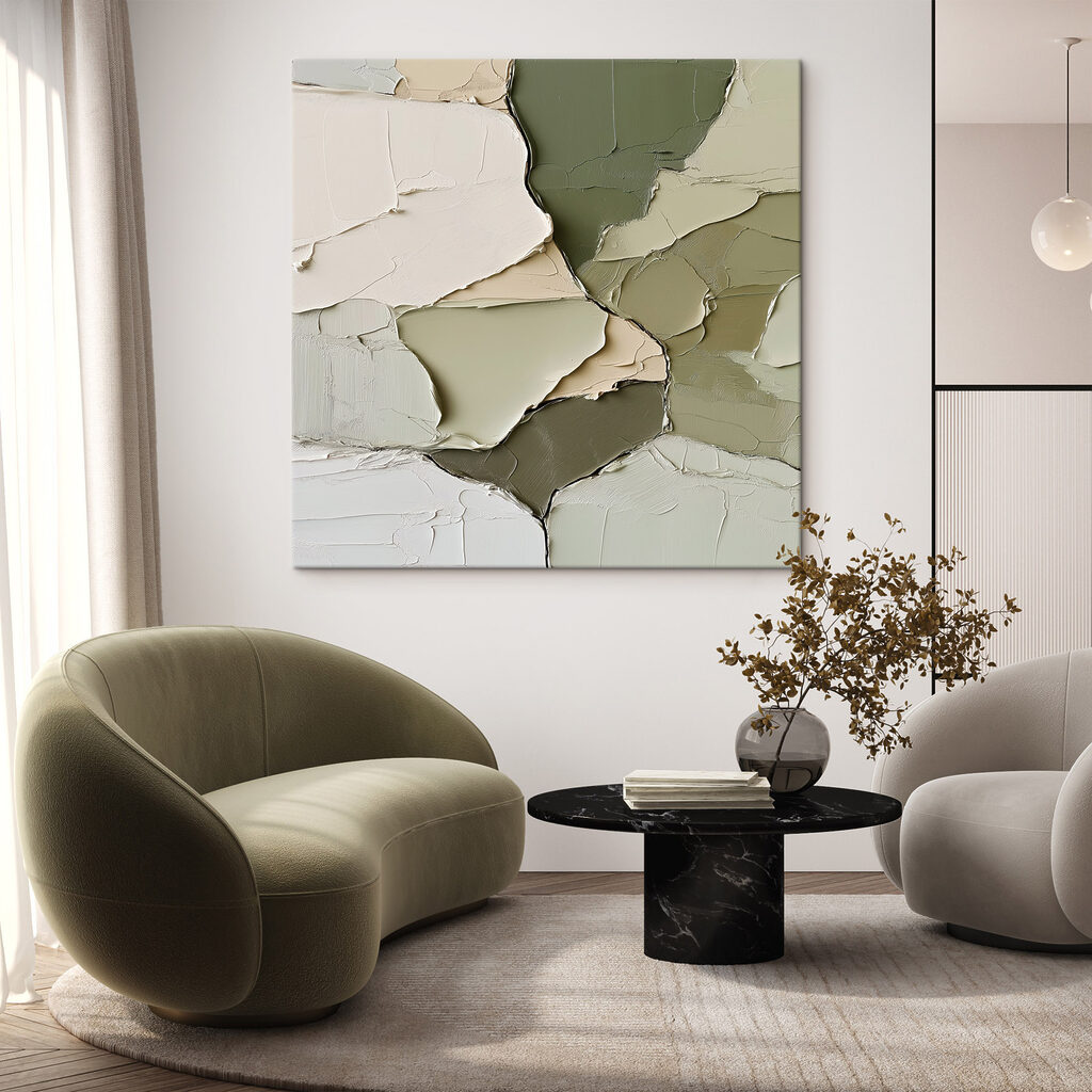 Artful layers of soft colors