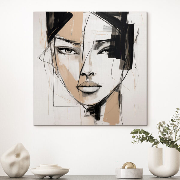 Painting of a woman's face