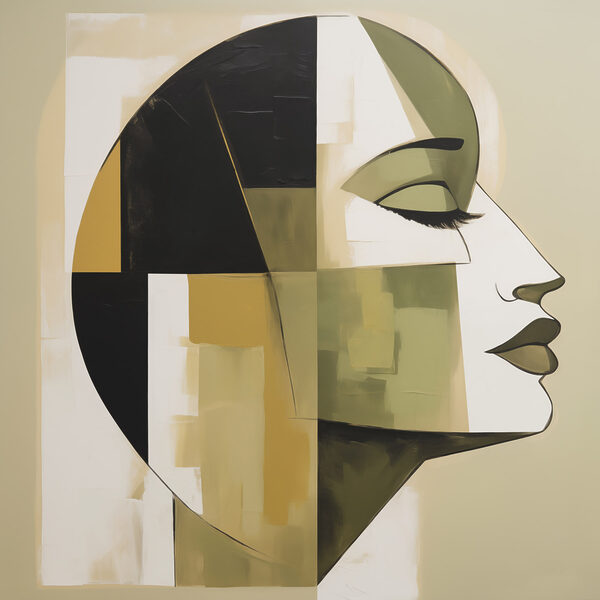 Painting of a woman's face