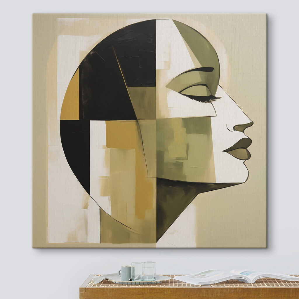 Painting of a woman's face