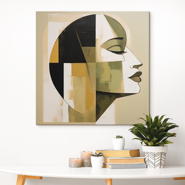 Painting of a woman's face