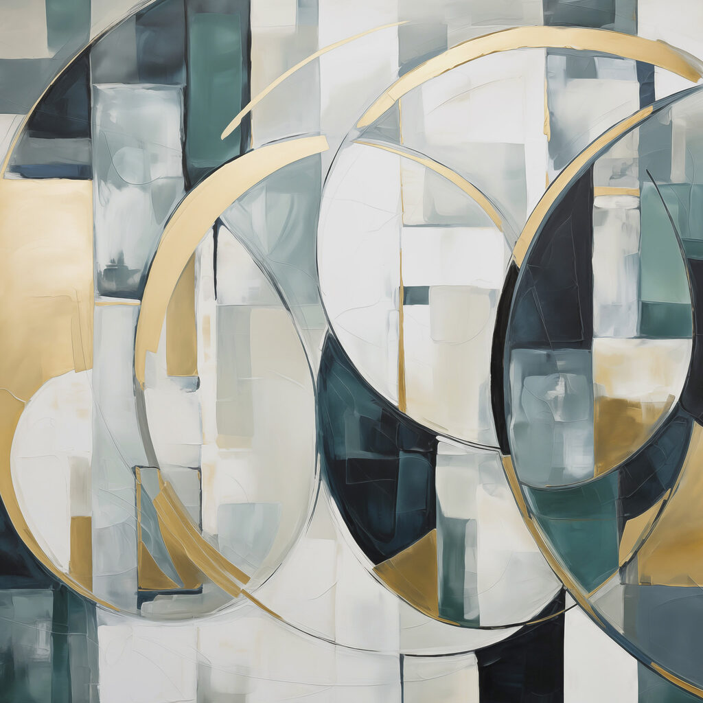 Painting of circles and squares Painting of circles and squares