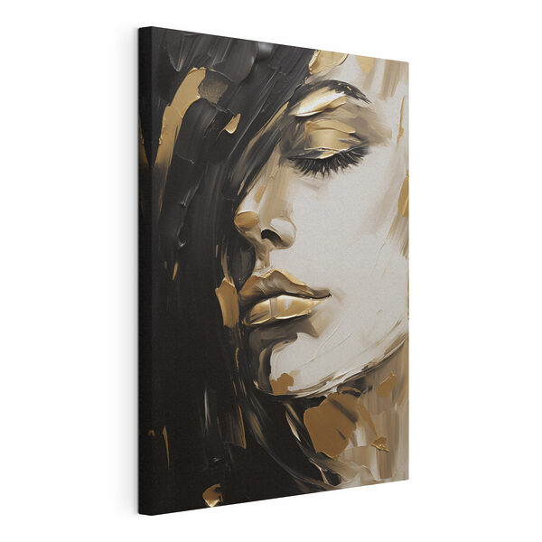 Painting of a woman's face Painting of a woman's face