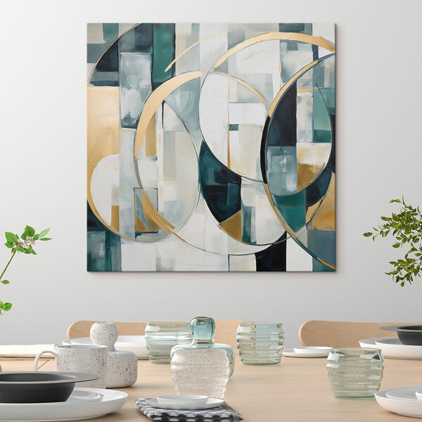 Painting of circles and squares Painting of circles and squares