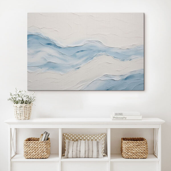 Soft waves in soothing blue tones