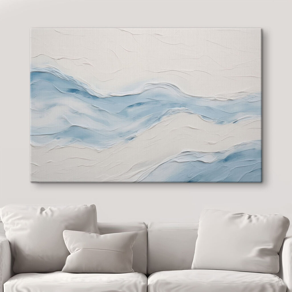 Soft waves in soothing blue tones