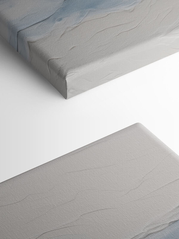 Soft waves in soothing blue tones
