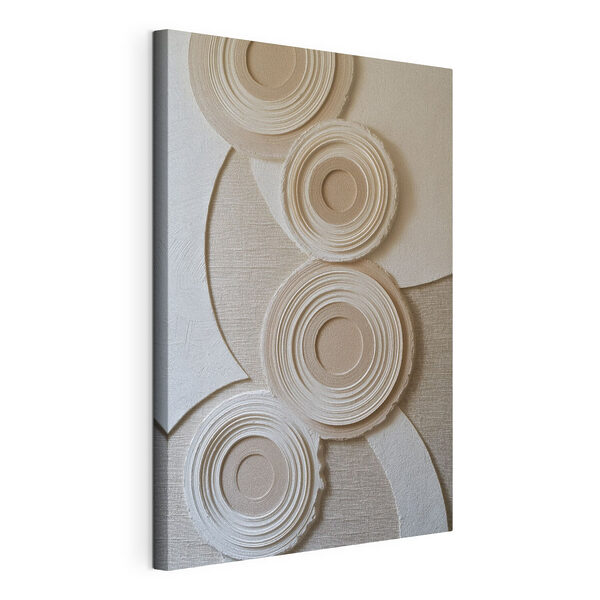 - Circular patterns on textured background