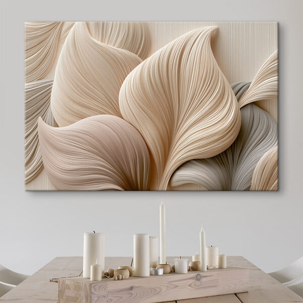 Flowing shapes in soft neutrals Flowing shapes in soft neutrals