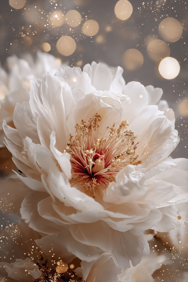 - Delicate flower in soft hues