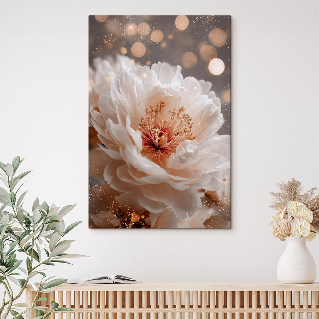 - Delicate flower in soft hues