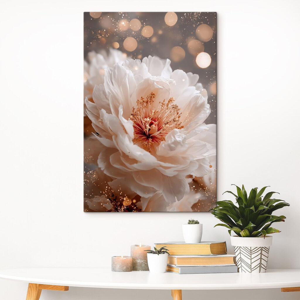 - Delicate flower in soft hues
