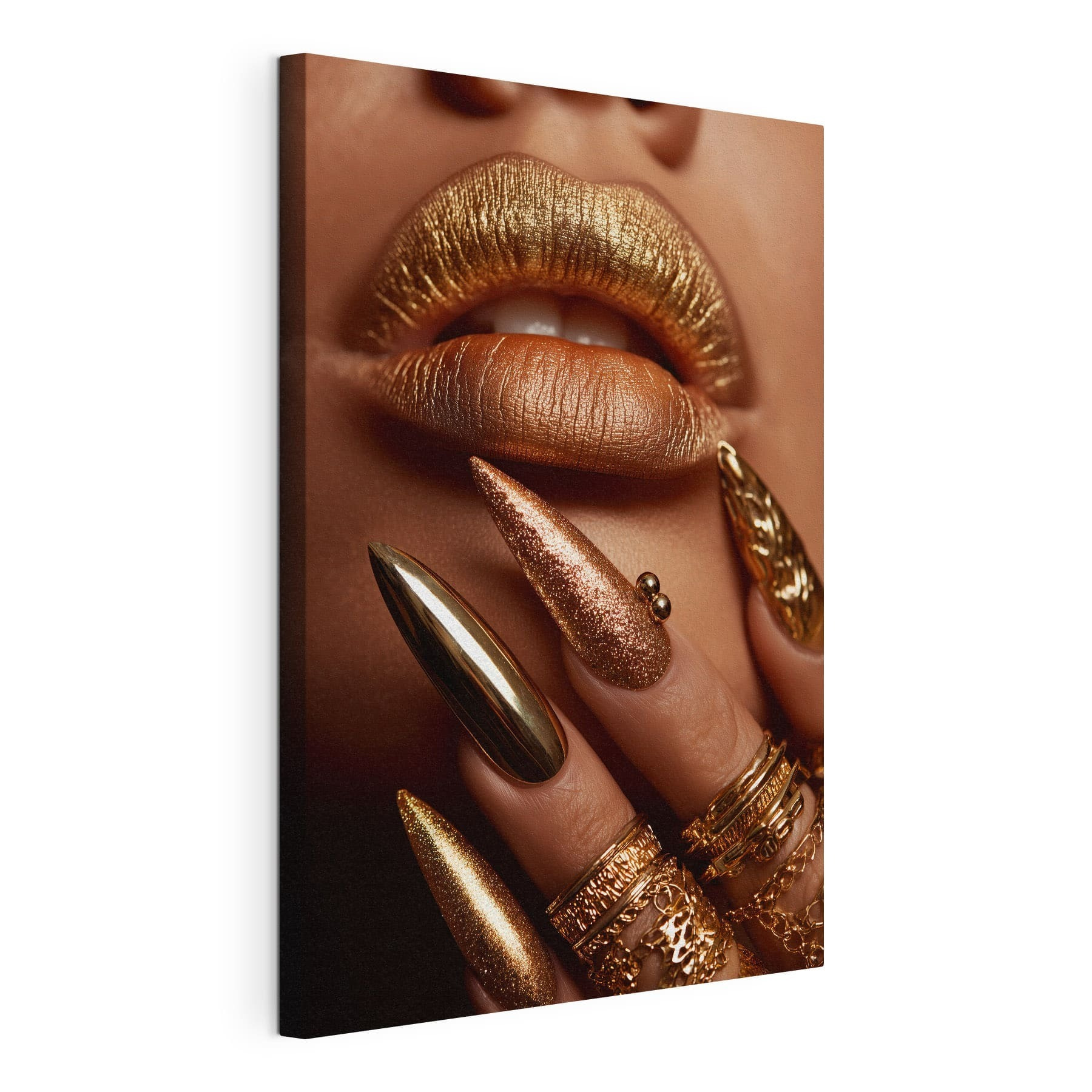 Glamorous nails and lips ensemble Glamorous nails and lips ensemble
