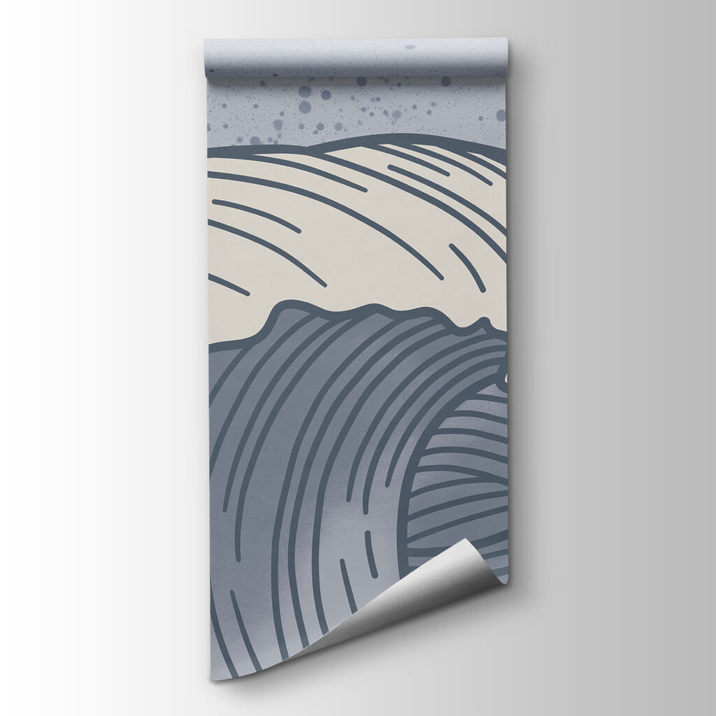 Drawing of waves in the ocean Drawing of waves in the ocean