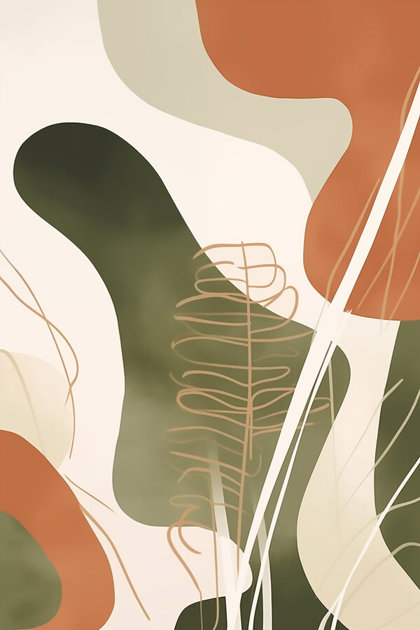 Abstract shapes in earthy tones